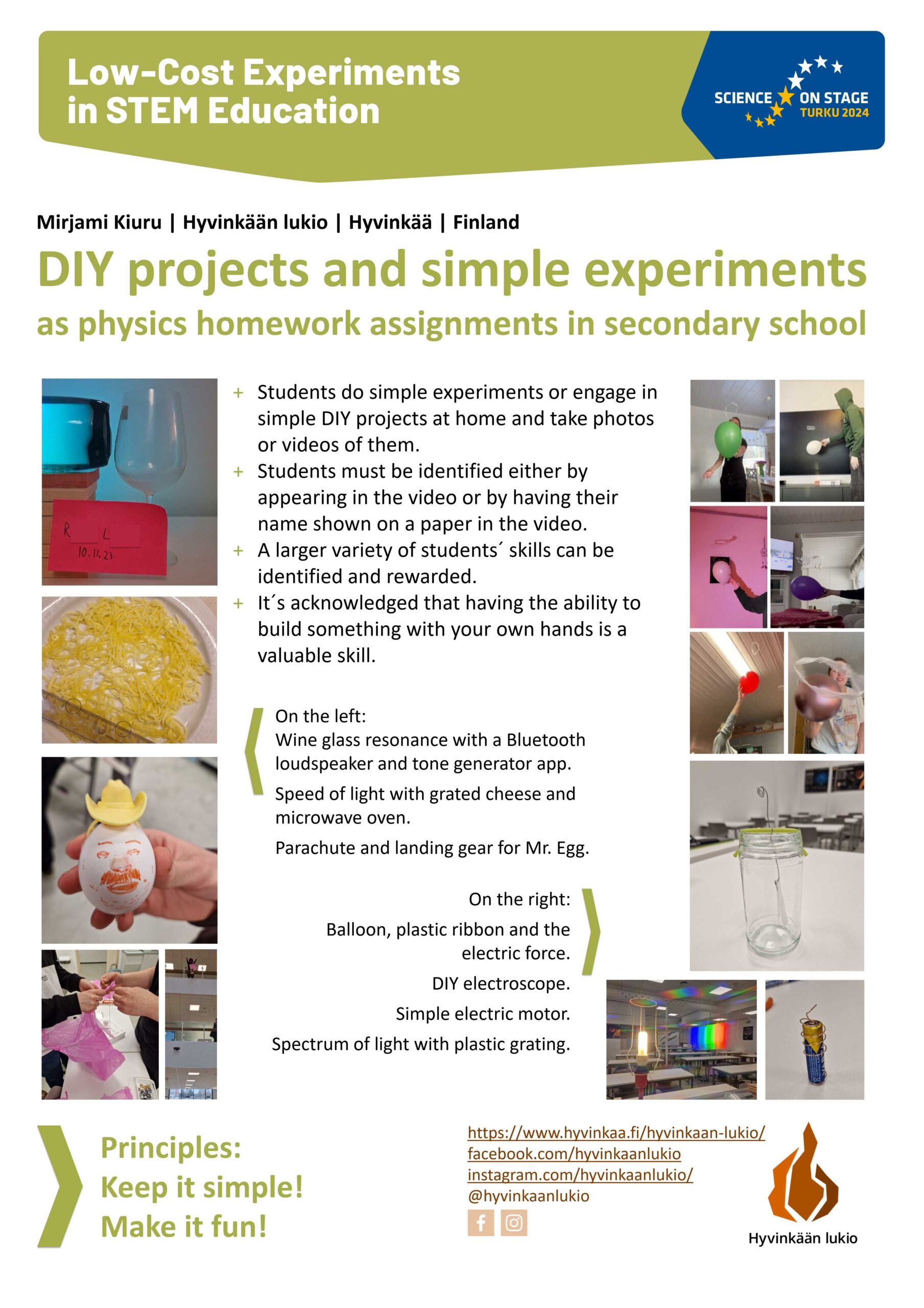 Low-Cost Experiments in STEM Education - Science on Stage 2024
